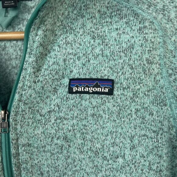 Patagonia Better sweater 1/4 zip Heather Blue-Green /Gray Sz S - Picture 5 of 11